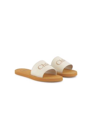 Ciabatta in pelle beige CHLOE' KIDS | C20507148